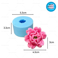 Khuôn Silicon - Hoa Mẫu Đơn - Cánh Xoè 4Cm SMD E9
