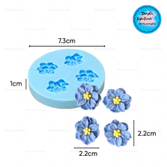 Khuôn silicon - Hoa Cúc Dẹp 4c - 2.3cm