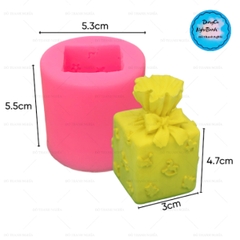 Khuôn Silicon - Hộp Quà - Nơ Gói Cao - 6.7cm