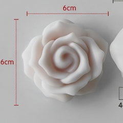 Khuôn Silicon - Hoa Hồng Nở - Hồng Xoắn Tầng -6cm J-5065