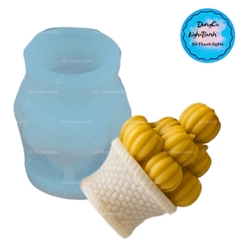 Khuôn Silicon - Trái Cây - Giỏ Bí 6.5cm