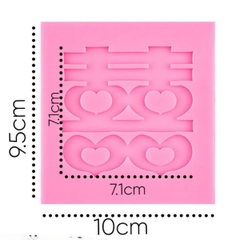 Khuôn Silicon - Chữ Song Hỷ - Hán