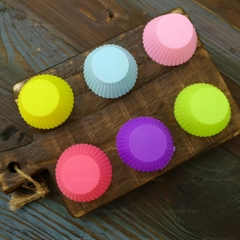 [10 cup] Khuôn Silicon - Cup Set 5cm - M77 Tròn Khía