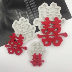 Khuôn Silicon Vĩ Chữ SONG HỶ - Hán 4.7cm