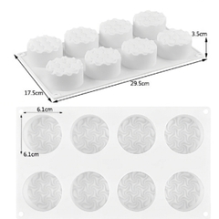 Khuôn Silicon - Đế Tròn Xoắn 8c 6cm