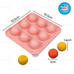 Khuôn Silicon - Vĩ Bi Tròn 9C 2cm