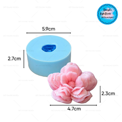 Khuôn Silicon - Hoa Mẫu Đơn 4.7cm V16