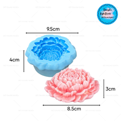 Khuôn Silicon - Hoa Mẫu Đơn Xoè - 8cm