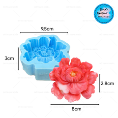 Khuôn Silicon - Hoa Mẫu Đơn Ép Mẫu Đơn 8cm