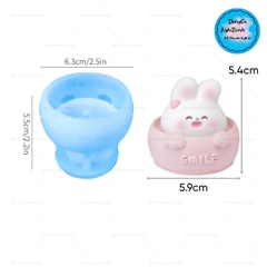 Khuôn Silicon - Động Vật - Con Thỏ Lucky 6.3cm