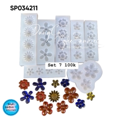 Khuôn Silicon - Hoa Cúc Dẹp Đào Mai Hướng Dương Set 7