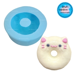 Khuôn Silicon - Mèo Kitty - Khúc Bạch Donut Mèo 7.5cm