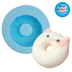 Khuôn Silicon - Mèo Kitty - Khúc Bạch Donut Mèo 7.5cm