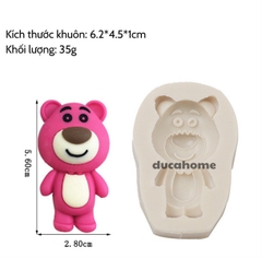 Khuôn Silicon - Động Vật - Gấu Dâu 5.6cm