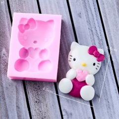 Khuôn Silicon - Mèo Kitty - Tim 6.8cm