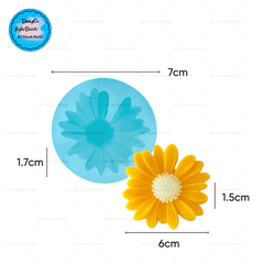 Khuôn Silicon - Hoa Cúc Dẹp Cắt - 6.5cm