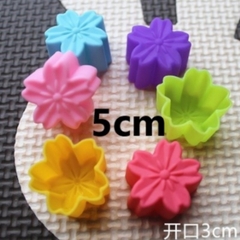 [10 cup] Khuôn Silicon - Cup Set 5cm - M22 - Mai Đào 5c Cắt