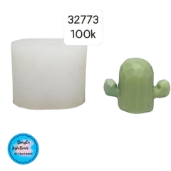 Khuôn Silicon - Sen Đá ĐỨNG  - 7x5.5cm - 2 Chỉa