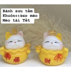 Khuôn Silicon - Động Vật - Mèo Thần Tài - Đồng Tiền SL100