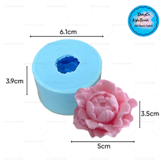 Khuôn Silicon - Hoa Mẫu Đơn Cánh  Cúp Xoè 5cm