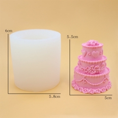 Khuôn Silicon - Bánh Kem - 3 Tầng
