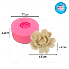 Khuôn Silicon - Hoa Mẫu Đơn - 6.5cm - Nhụy Xòe