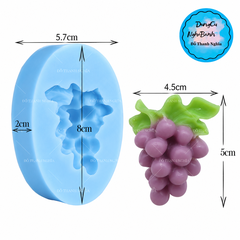 Khuôn Silicon - Trái Cây - Chùm Nho 5cm Cuốn - 1c