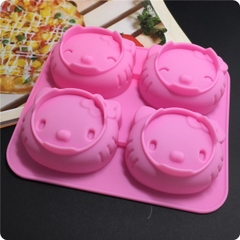 Khuôn Silicon - Mèo Kitty - Mặt 4c Lớn