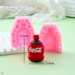 Khuôn Silicon Nước Uống Chai Coco Cola 2 Mảnh 4.5cm