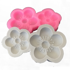 Khuôn Silicon - Hoa Mai Đào Nằm - 3.3-4.5cm - 2c Nhụy