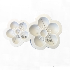 Khuôn Silicon - Hoa Mai Đào Nằm - 3.3-4.5cm - 2c Nhụy