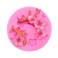 Khuôn Silicon - Hoa Mai Đào Nằm - 6.5cm - Cành Cây - 2c