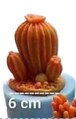 Khuôn Silicon - Sen Đá ĐỨNG  - #2- 3.6x5.1cm - Chùm 3 Khía