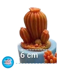 Khuôn Silicon - Sen Đá ĐỨNG  - #2- 3.6x5.1cm - Chùm 3 Khía