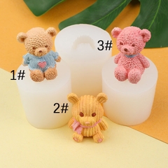 Combo 3 Khuôn Silicon Set 3 Gấu Ngồi