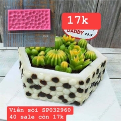 Khuôn Silicon - Viền Mảng Họa Tiết - Sỏi Đá 14x6.9cm