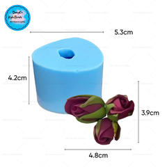 Khuôn Silicon - Chùm Hoa Hồng Búp Gai 3c 5cm