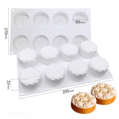 Khuôn Silicon - Đế Tròn Xoắn 8c 6cm