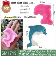 Khuôn Silicon - Biển - Cá Heo 7x4cm