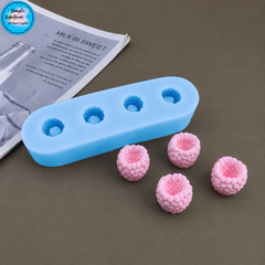 Khuôn Silicon - Trái Cây Berry - Mâm Xôi Lỗ 4c