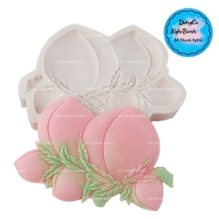 Khuôn Silicon - Trái Cây - Đào 11cm Chùm Nằm