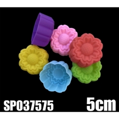 [10 cup] Khuôn Silicon - Cup Set 5cm - M34 - Hoa Cúc Sọc