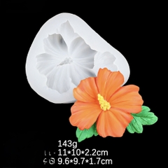 Khuôn Silicon - Chùm Hoa Cúc - Cúc Bay Kèm Lá 9.8cm