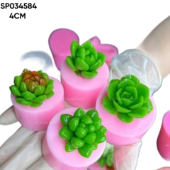 Khuôn Silicon - Sen Đá Nở - Set 4 - 4cm - Tia Nhọn Xoay