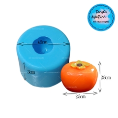 Khuôn Silicon - Trái Cây - Hồng 2.5cm