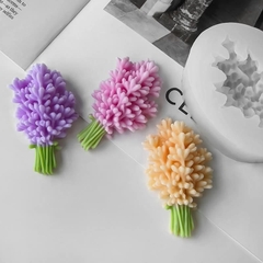 Khuôn Silicon - Chùm Hoa Cúc Lavender - Kèm Cành 7.8cm
