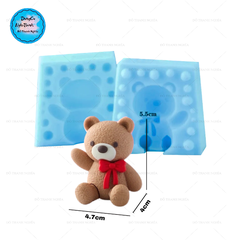 Khuôn Silicon - Động Vật - Capybara 2 Mảnh Gấu Ngồi