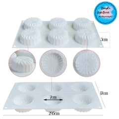Khuôn Silicon - Đế - Tròn - TRòn Khía Vĩ 6c
