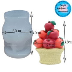 Khuôn Silicon - Trái Cây - Giỏ Táo 6.5cm