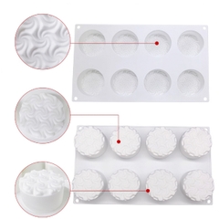 Khuôn Silicon - Đế Tròn Xoắn 8c 6cm